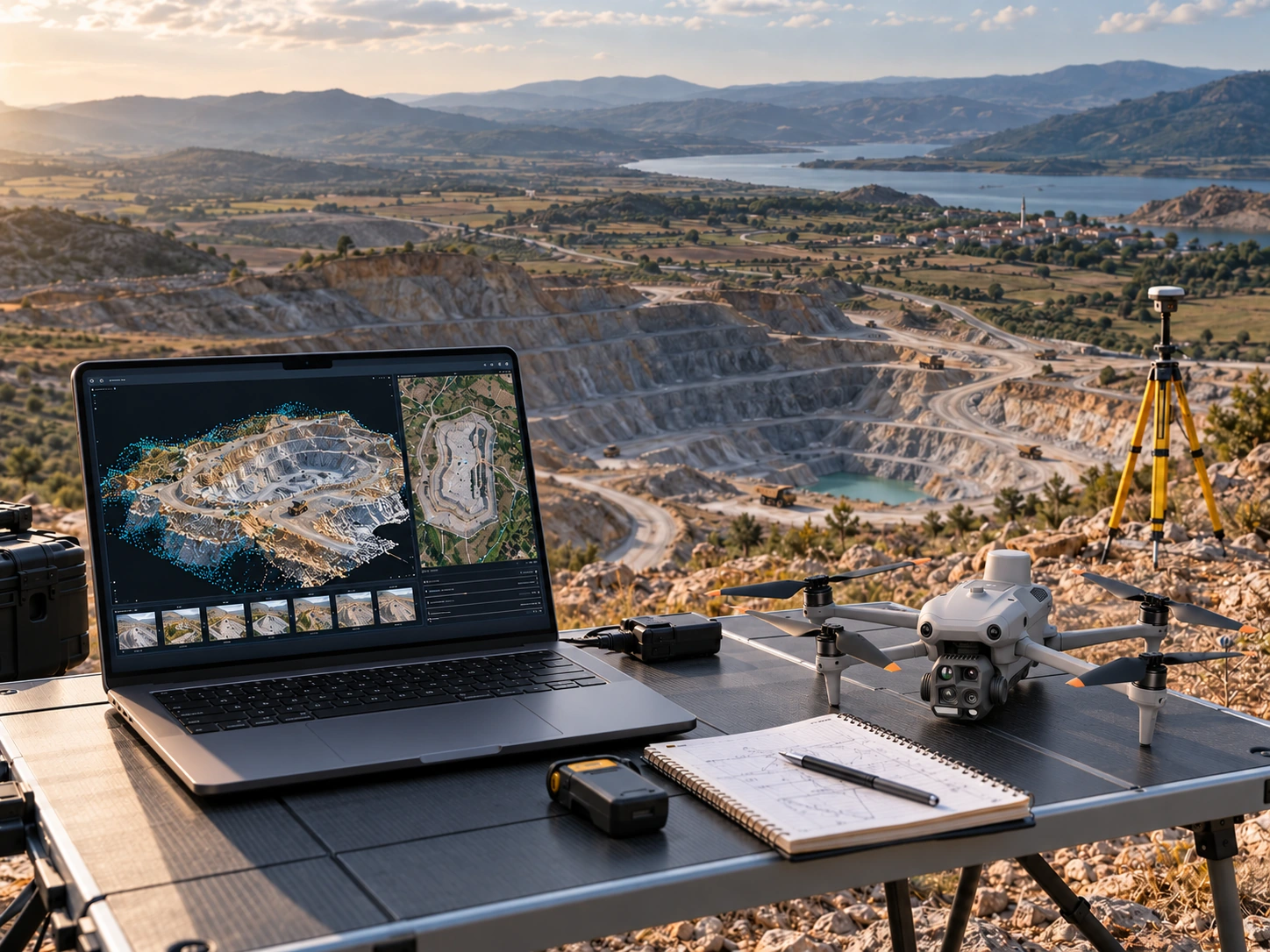 DJI Matrice 4T ve MacBook Pro ile araziden üç boyutlu harita üretimi